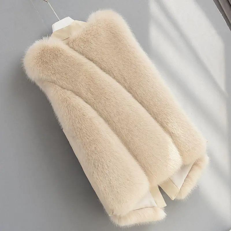 عالية الجودة تقليد الثعلب الفراء سترة سترة المرأة...