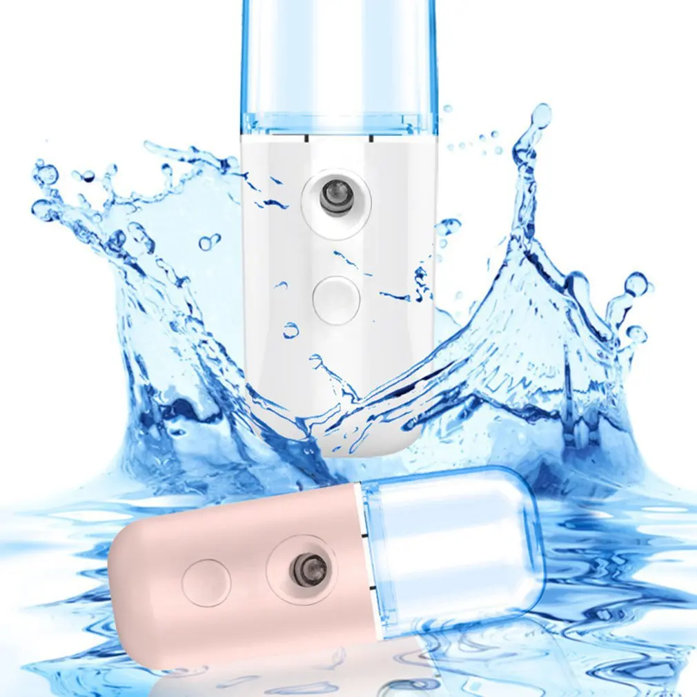 Nano Spray Water Replenisher Hydration Instrument Mini Portable Car USB Rechargeable Facial Steamer Moisturizing Humidifier