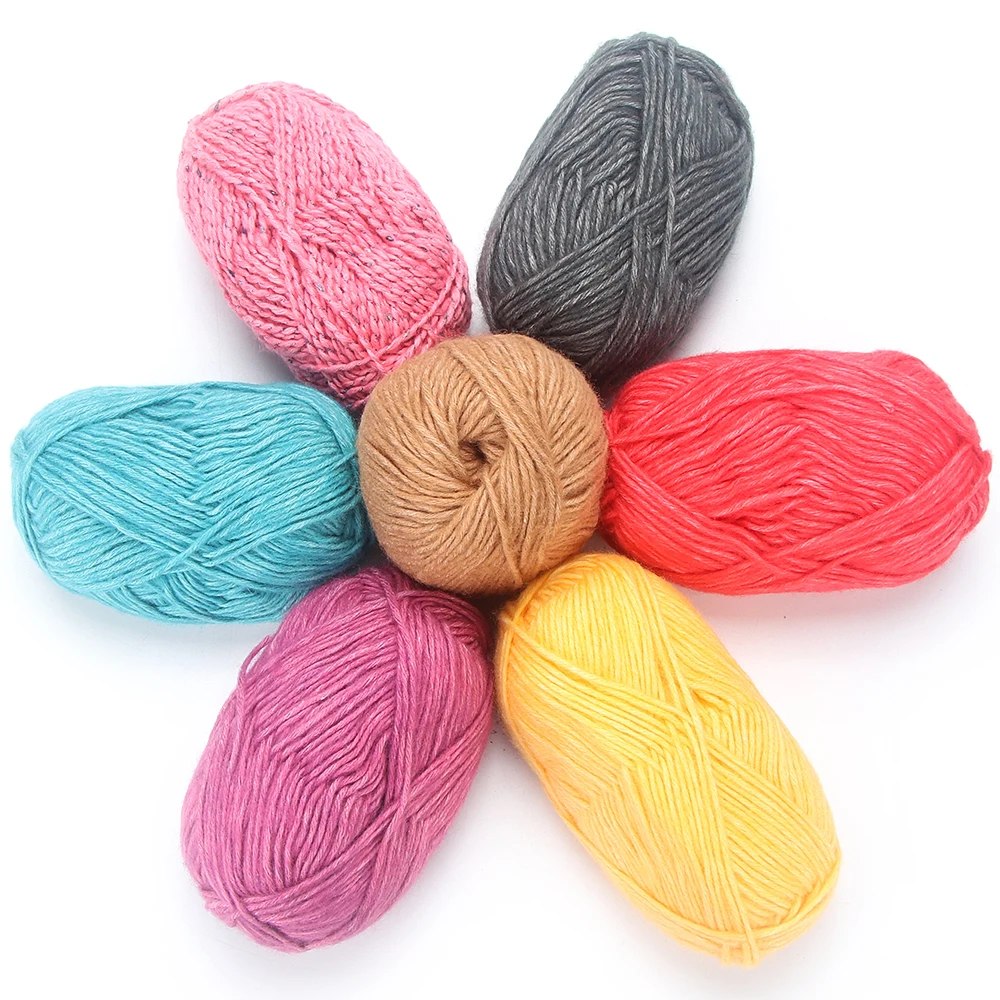 50 Grams/Ball Cotton Knitting Wool Yarn Needlework Dyed Lanas For Crochet  Craft Sweater Hat Dolls Wool Line Cheap - AliExpress