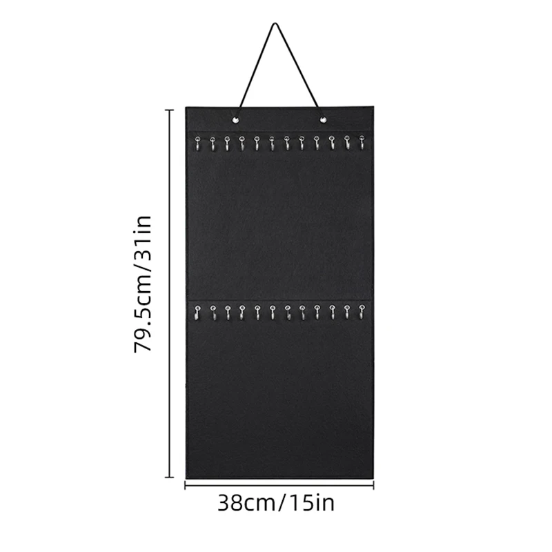 Hanging Storage Bag Jewelry Holder Necklace Bracelet Earring Ring Jewelry Display Organize Wall Door Closet Storage Jewelry Box