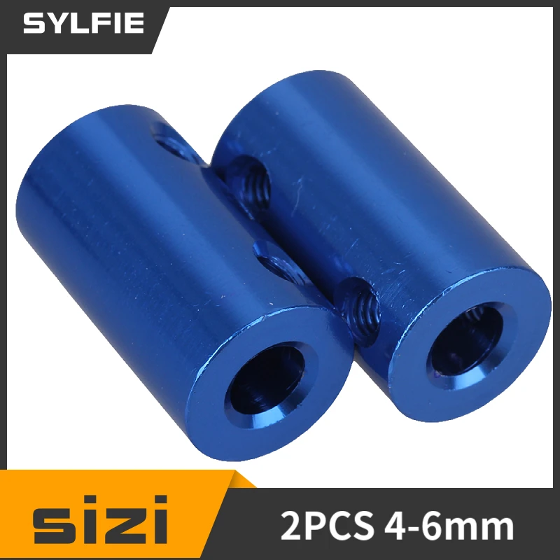 

Blue 4mm-6mm Aluminum Alloy Shaft Robot Rigid Copper Motor Coupling Coupler Pack of 2