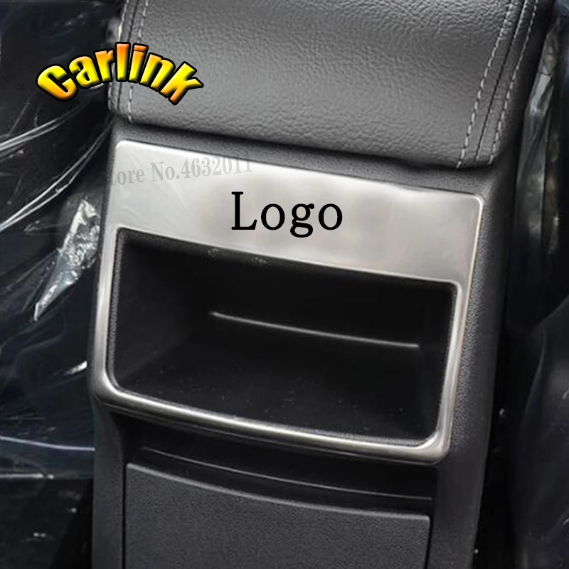 

High quality For Citroen C4 2016 Accessories Stainless steel Car Rear storage Box Air outlet panel Cover Trim car styling 1pcs