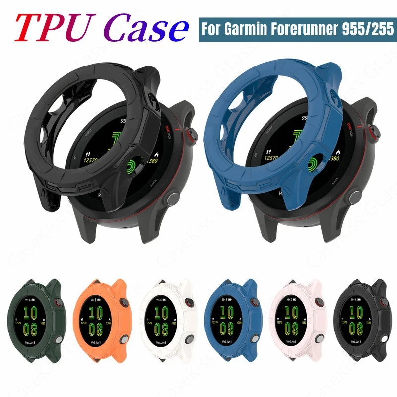 Soft Case for Garmin Forerunner 955 265 265s TPU Cover Screen Protector for forerunner  255 music Smart Watch Accessories