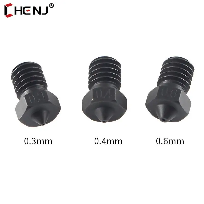 

Hardened Steel Nozzle 0.3mm V6 Nozzle Compatible Carbon Fiber Filament For V6 3d Printer Accessories Matrix Extruder