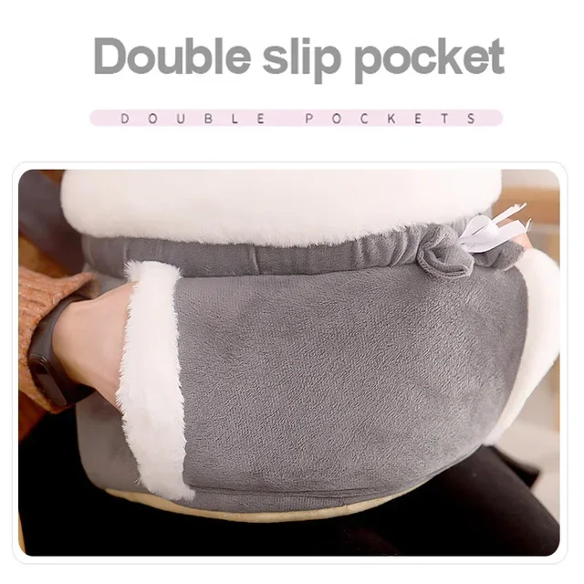 Pet Carrier Bag Small Cat Dogs Backpack Winter Warm Soft Plush Carring Pets Cage Walking Outdoor Travel Kitten Hanging Chest Bag 5