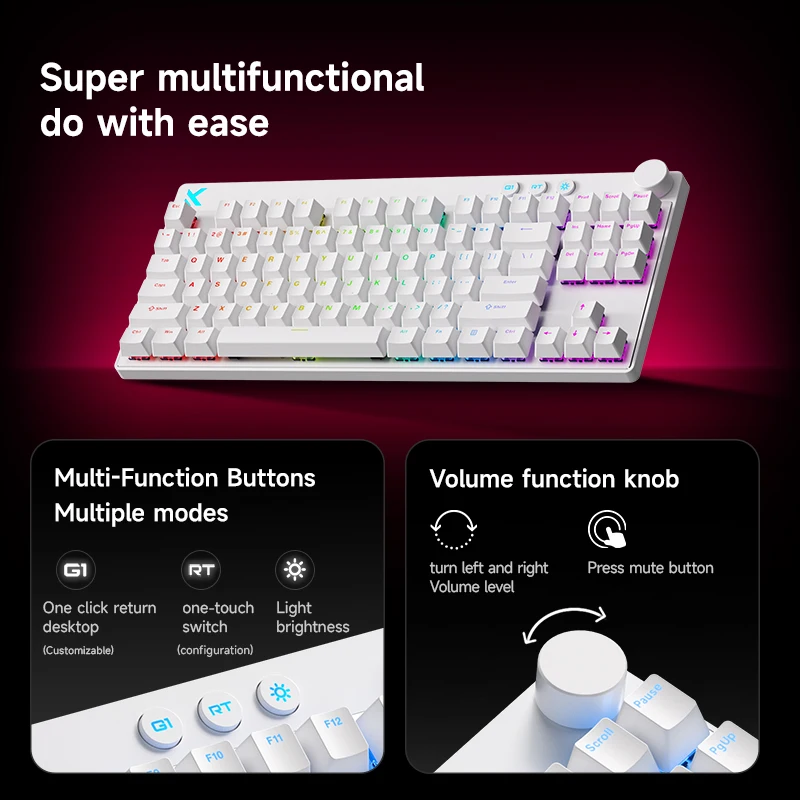 MCHOSE Mix 87 Mechanical Keyboard Customized 0.001ms 8k