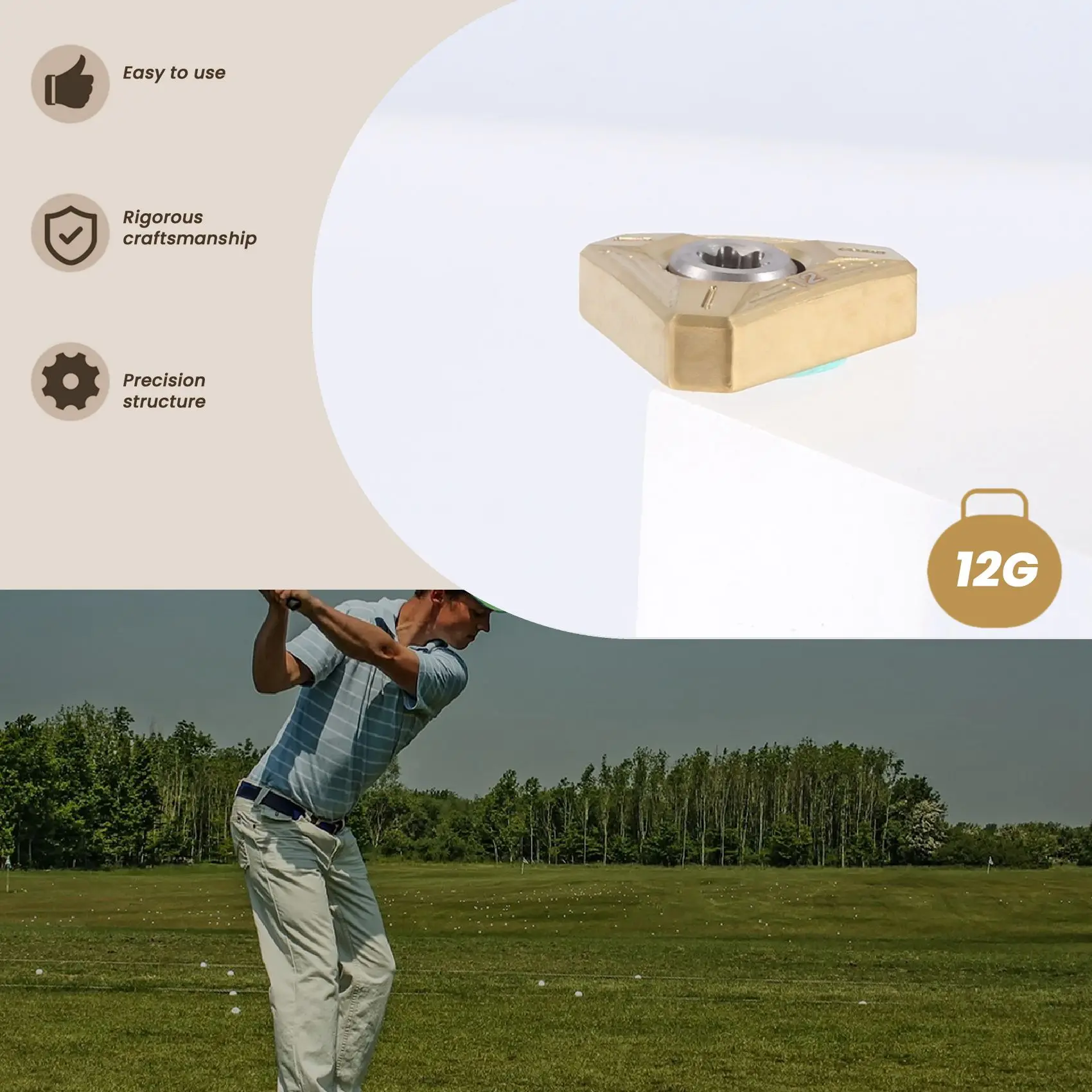 LTDx LTDx MAX 드라이버 페어웨이 우드 12G용 휴대용 1개 골프 클럽 헤드 무게