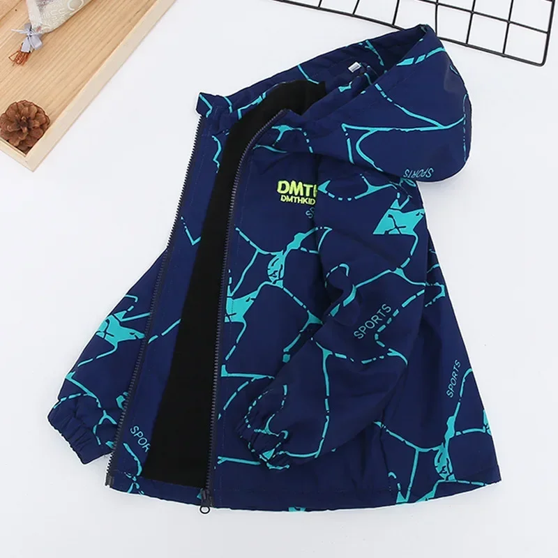 Boys' Jacket Spring and Autumn Fleece Jacket New Middle-aged and Older Children's Autumn Boys' Foreign Style
