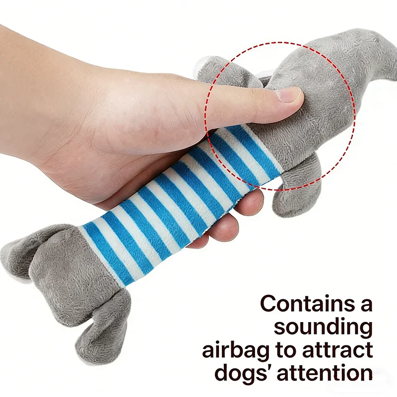 Durable Squeaky Plush Dog Toy - Safe, Non-Toxic Boredom Relief