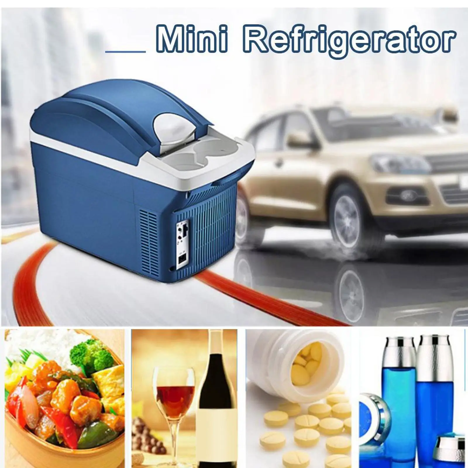 8L Mini Portable Car Freezer Fridge Cooler Outdoor Warmer Warmer