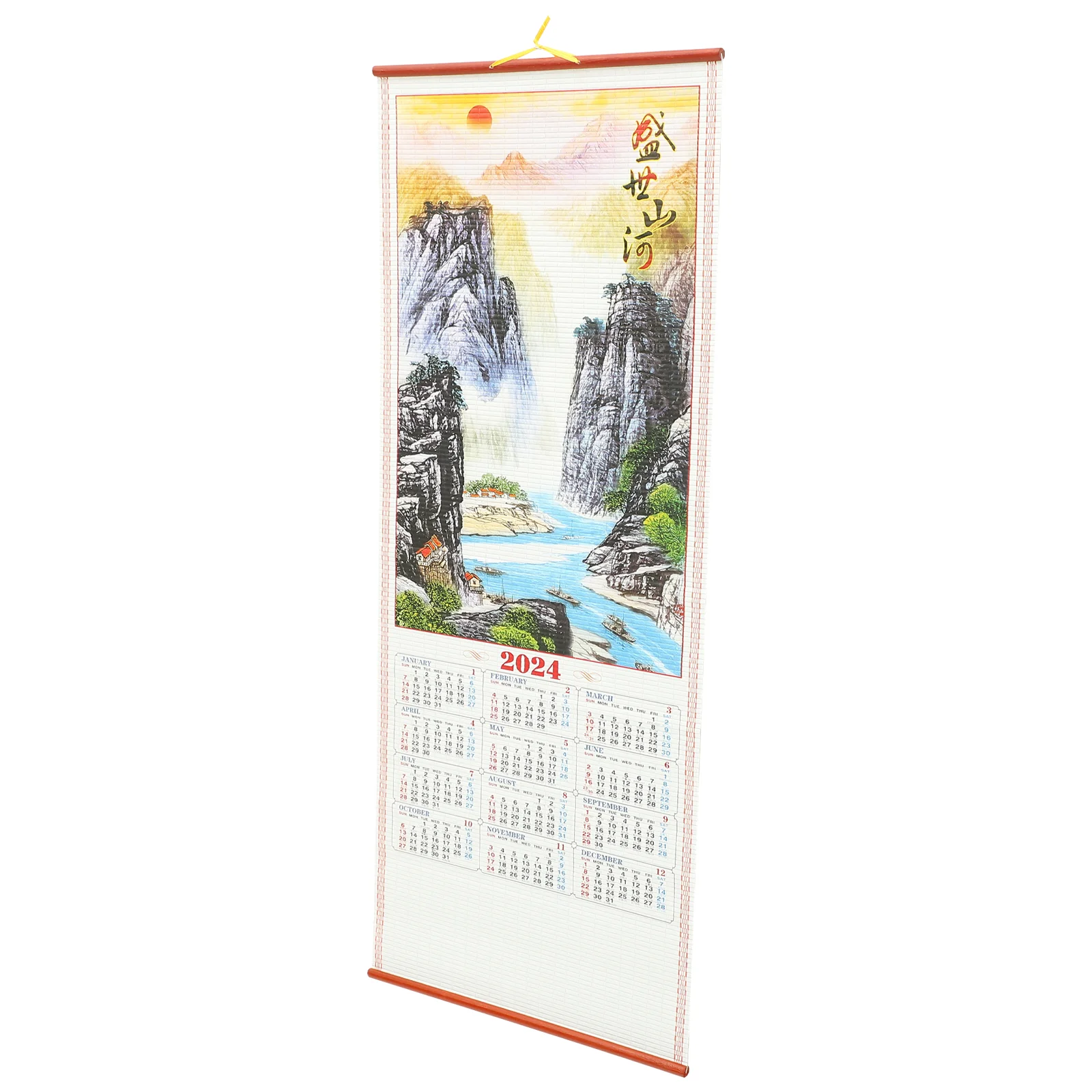 

Chinese Hanging Calendar The Year Dragon Hanging Chinese Style Decor Imitation Vine Scroll Dragon Year Landscape Decor