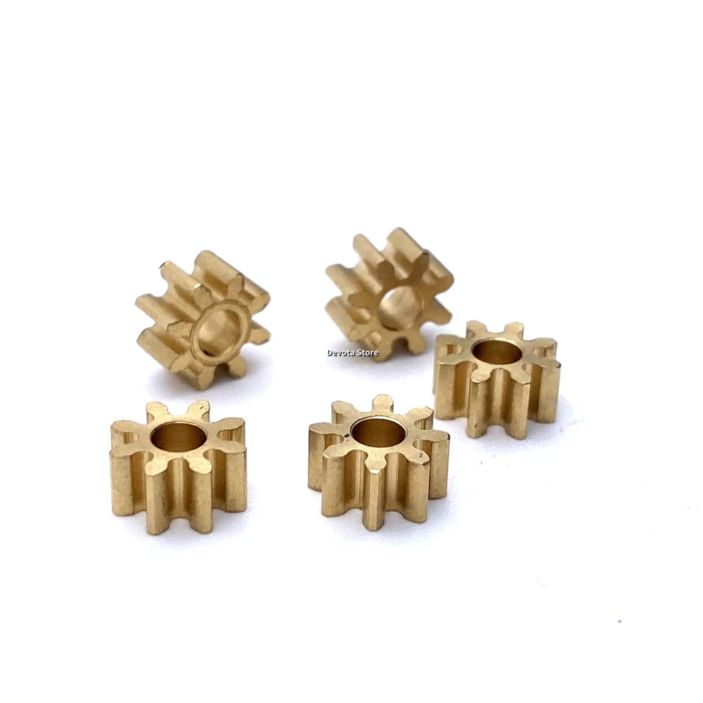 0.8M 8T Copper Gear 8 Teeth 2.98mm 3mm Hole Thickness 4mm 8mm