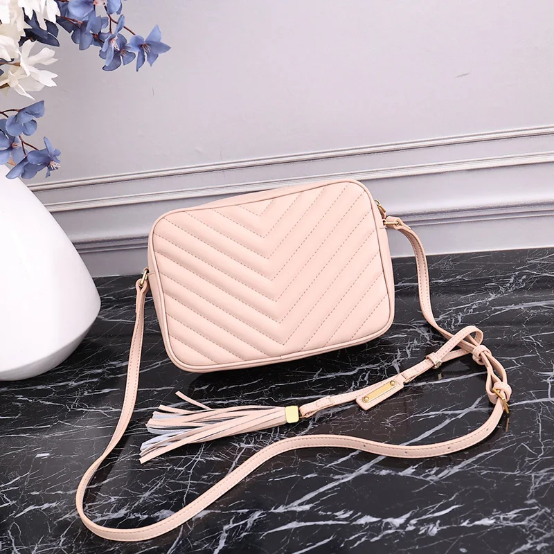 

Luxury Designer Camera Bag High Quality Fashion Women Crossbody Bags Black White Calfskin Party Wedding Purse