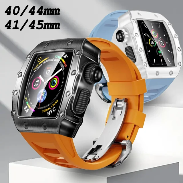 44mm 45ｍｍ apple watch メタル ラバーバンド カスタム 金属 44mm 45mm apple watch メタル ラバーバンド カスタム 金属 Apple
