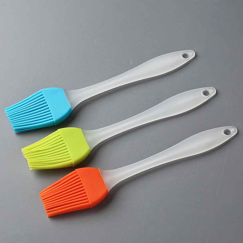 BBQ Oil Brush Silicone Baking Bakeware Bread Cook Brushes Pastry Oil BBQ Basting Brush Tool Color Random oil brush silicone basting brush