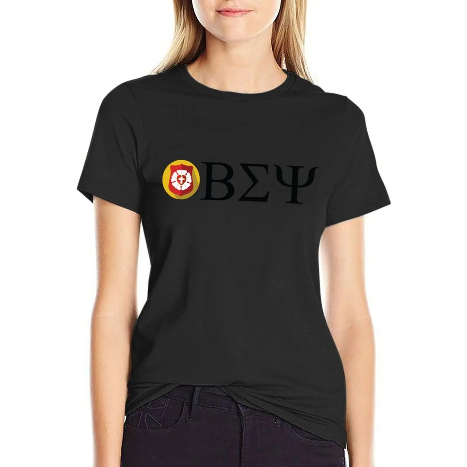 Beta Sigma Psi - badge T-Shirt hippie clothes graphics summer clothes for Women