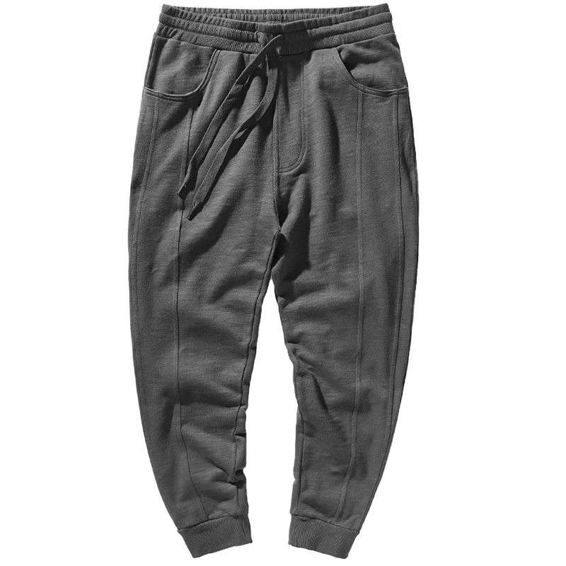 

Banded Cotton Casual Sweatpants Ankle Pants Men 's Autumn and Winter Thickening Patchwork Knitting Sports Pants