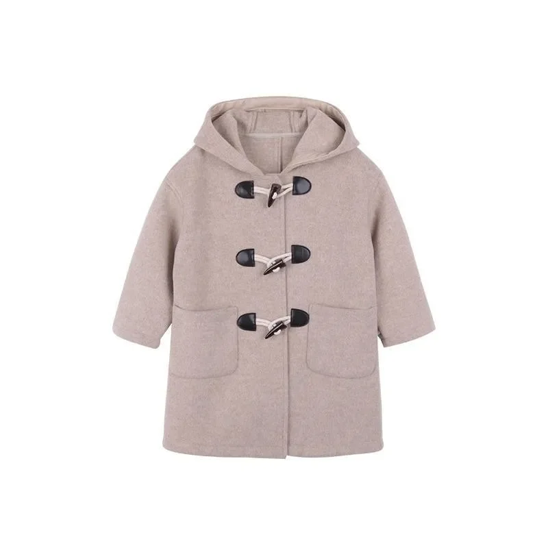 Baby Girls Mid-Length Warm Coats New Autumn And Winter Children'S Clothing Korean Lapel Fashion Overcoat Kids Jackets New Style