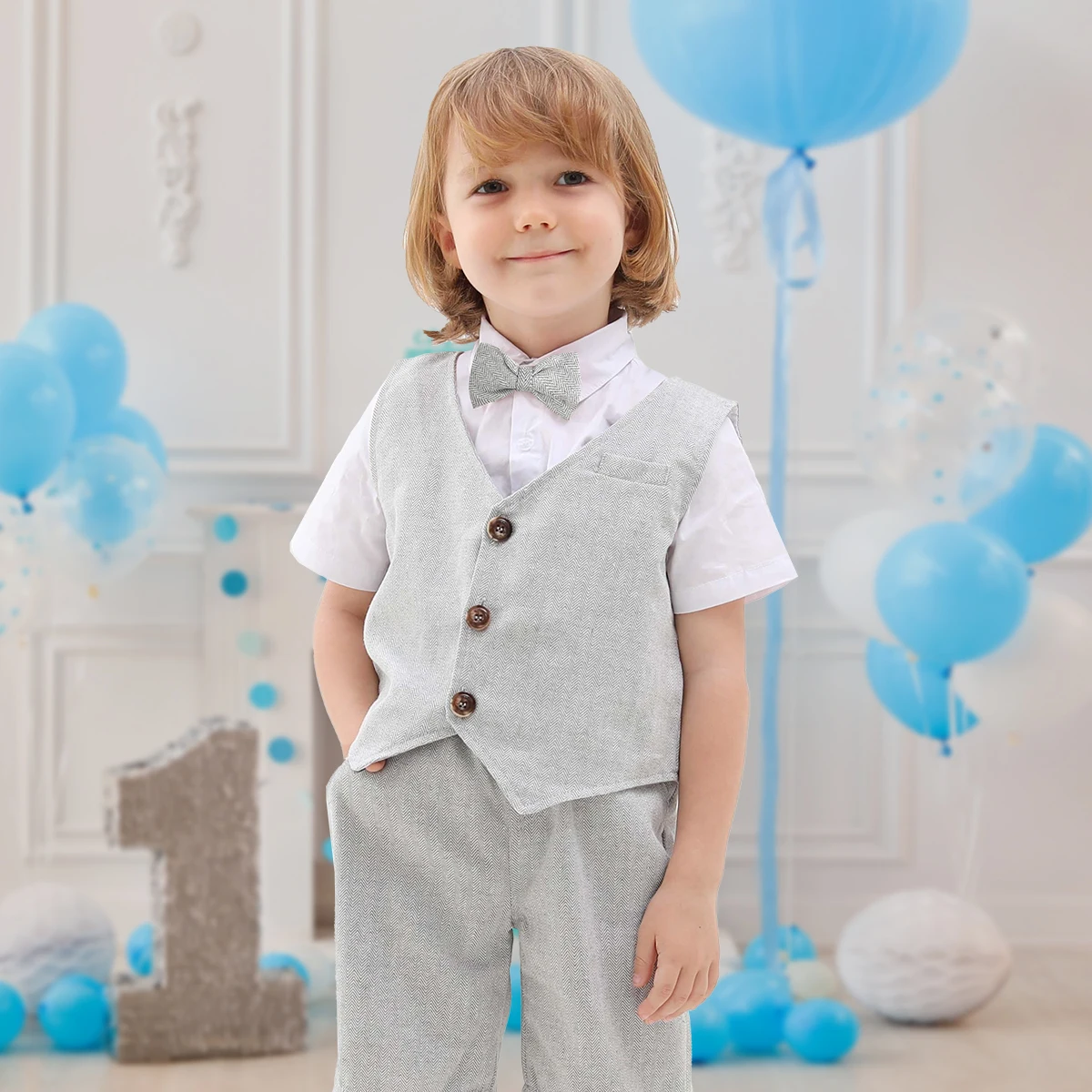 Modern Moments By Gerber Toddler Boy Oversized Textured Shirt And Short