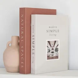 Minimalist Stackable Faux Books: 2 - Piece Decorative Set (2PCS)