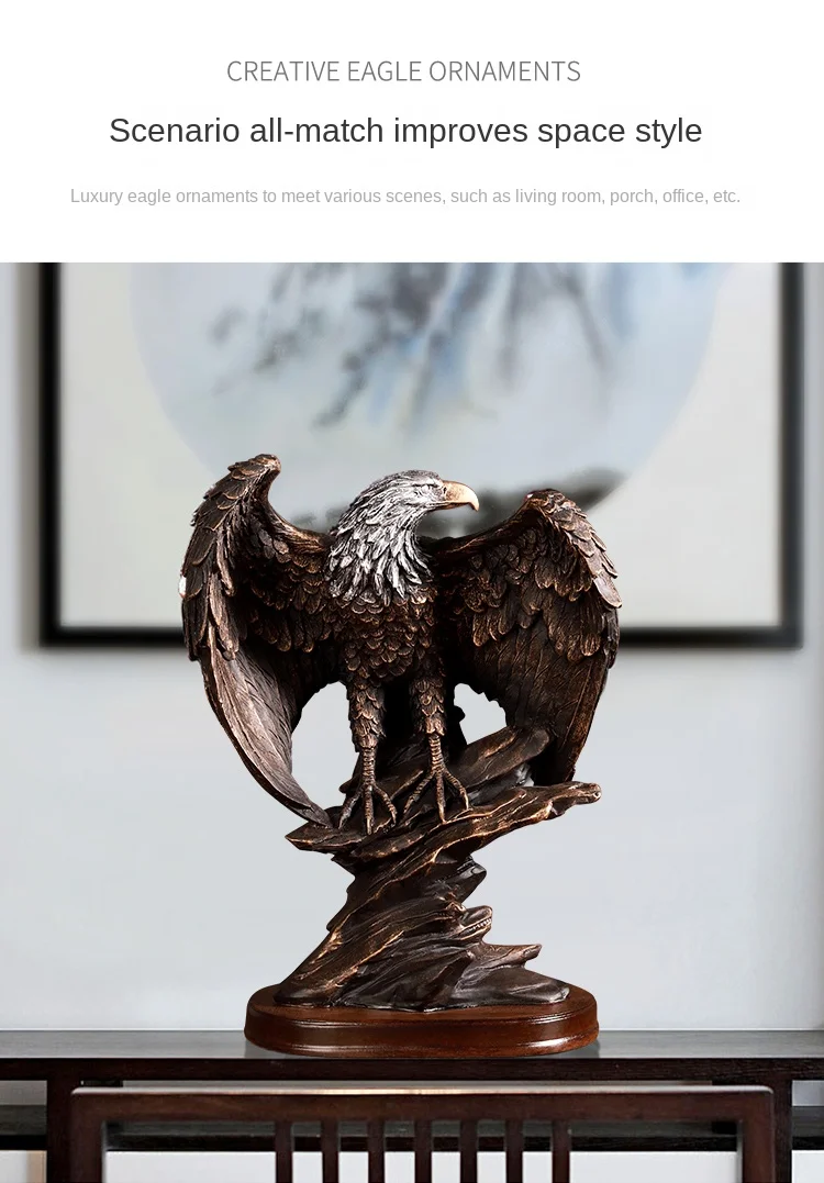 Retro Resin Eagle Statue Art Ornaments