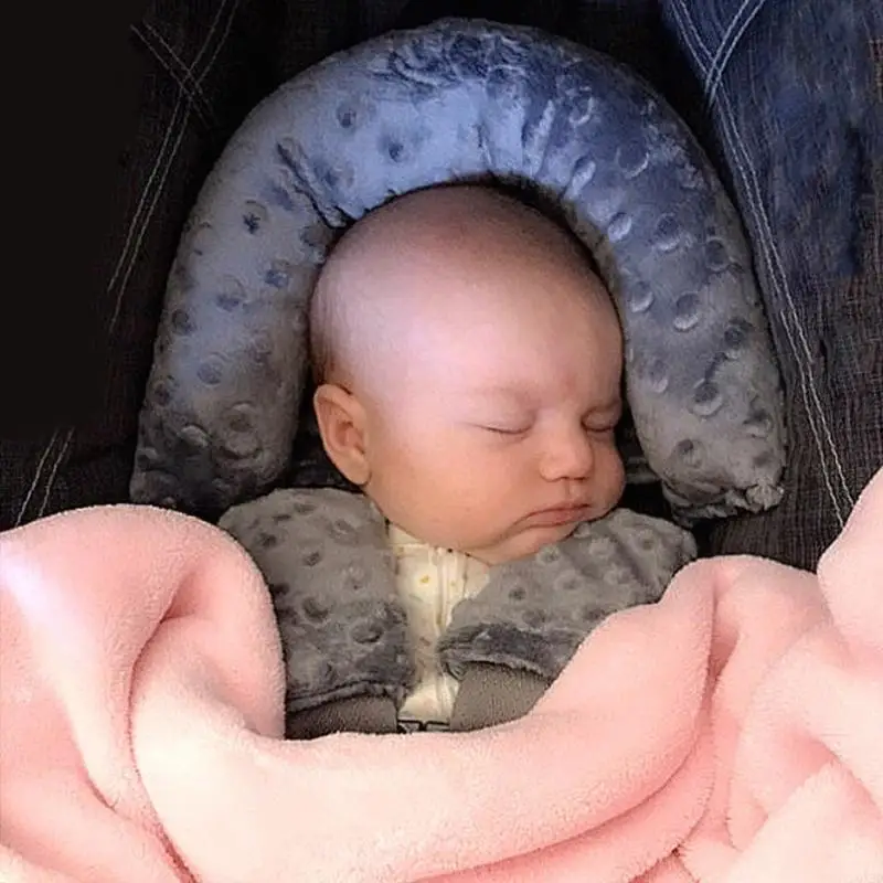 QX2D 3pcs/pack Infant Head Support Pillow Carseat Sleeve and Shoulder Strap Cover Set with Upgraded Protections for Safety