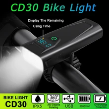 

JLETOLI Waterproof Bike Headlight USB Rechargeable Bicycle Light Front Cycling Light MTB Light 5200mAh Bicycle Accessories