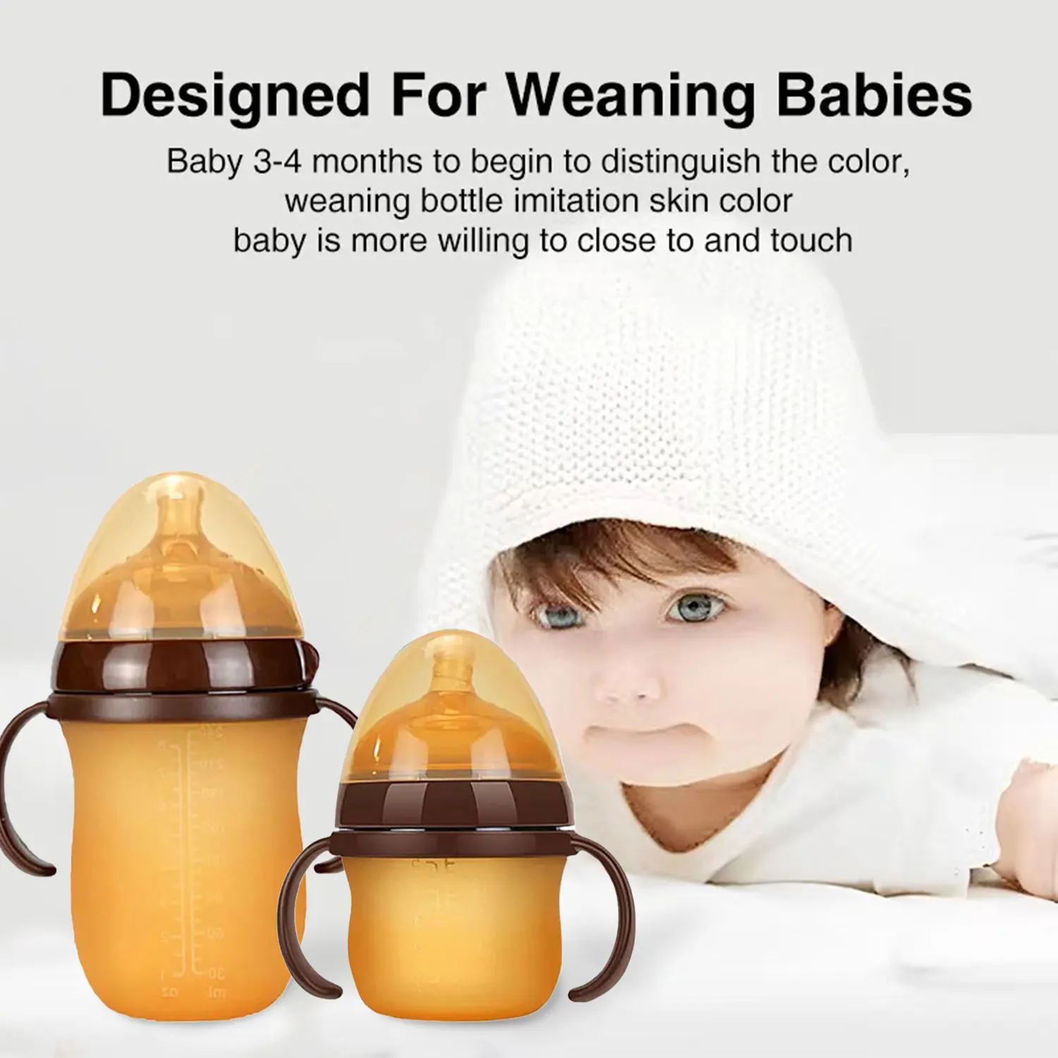 0-36 Months Baby Silicone Bottle Imitated Breastmilk Design Nano Bottle Water Perfect Gift for Newborns Drop-proof water bottle milk bottle feeding bottle baby feeding utensils