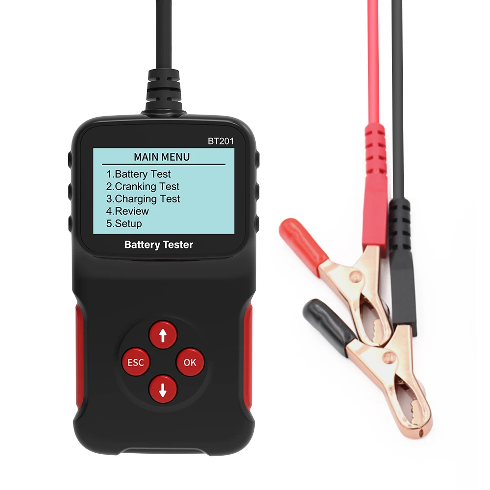 Excellent Car Battery Tester 12V Digital Analyzer Tester with LCD Screen BT201 Cranking Charging Circut Diagnostic Tool