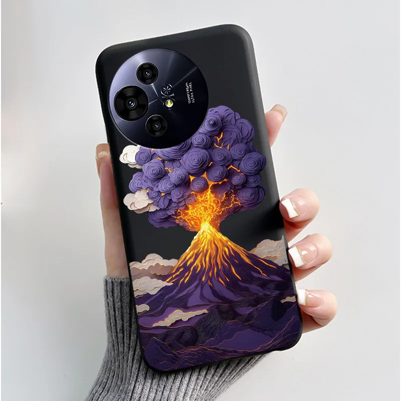 Aesthetic Cute Cat Astronaut Soft Silicone Black Protective Phone Case Cover