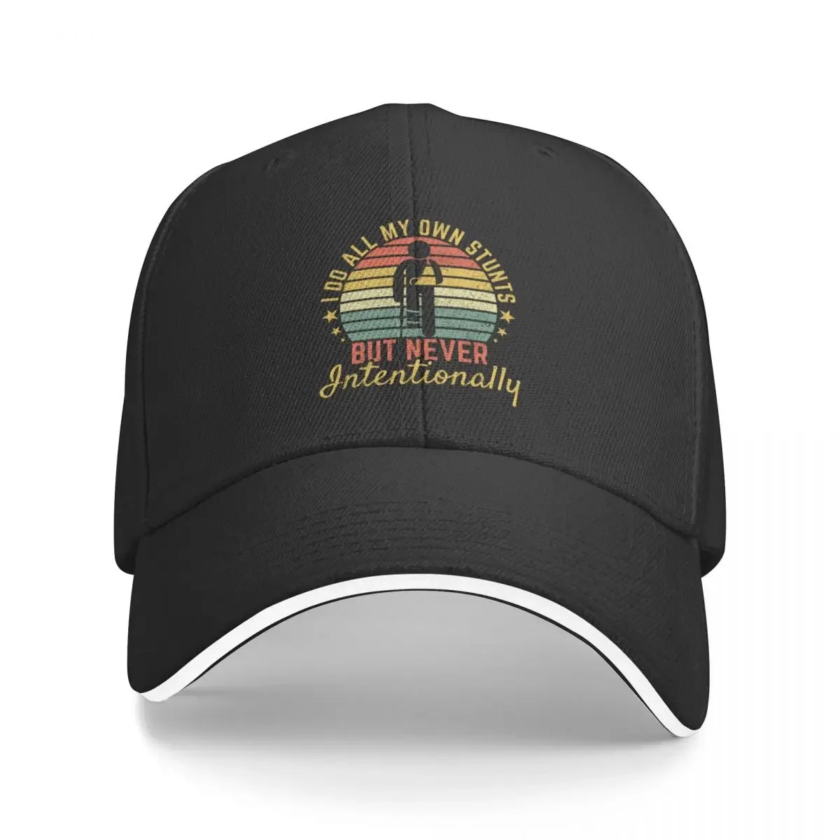 I Do All My Own Stunts But Never Intentionally Funny Retro Baseball Cap Rugby Kids Hat birthday Christmas Hat Boy Women's