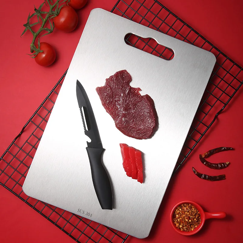 Thick Titanium Cutting Board for Home Kitchen Cooking Outdoor Camping Hiking Backpacking portable cutting boards