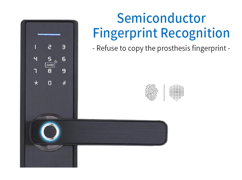 Tuya Electric Intelligent Lock App/Biometric Fingerprint/RFID Card/Temporary Pas