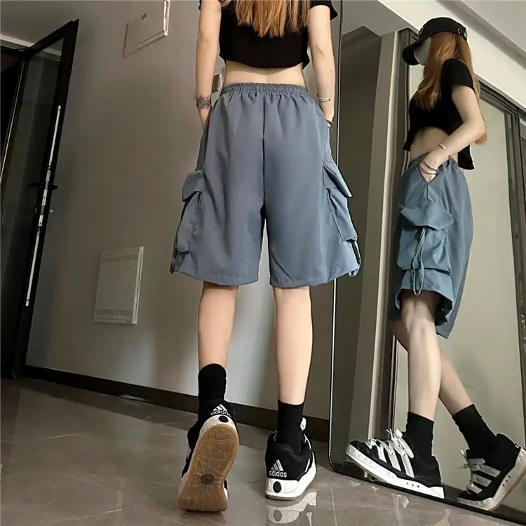 Sports shorts women's summer wide-leg casual quick-drying overalls five points