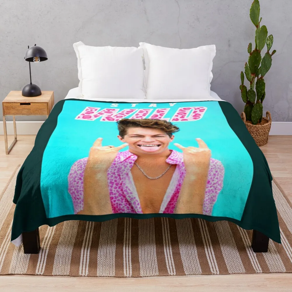 

Ben azelart Stay Wild Fire Throw Blanket Decorative Blankets Heavy Blanket Luxury Brand Blanket