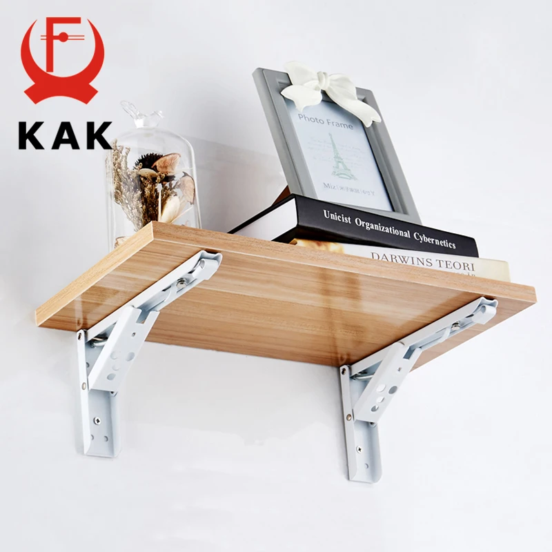 KAK 스테인리스 스틸 접이식 선반 브래킷, 튼튼한 DIY 브래킷, 테이블 작..