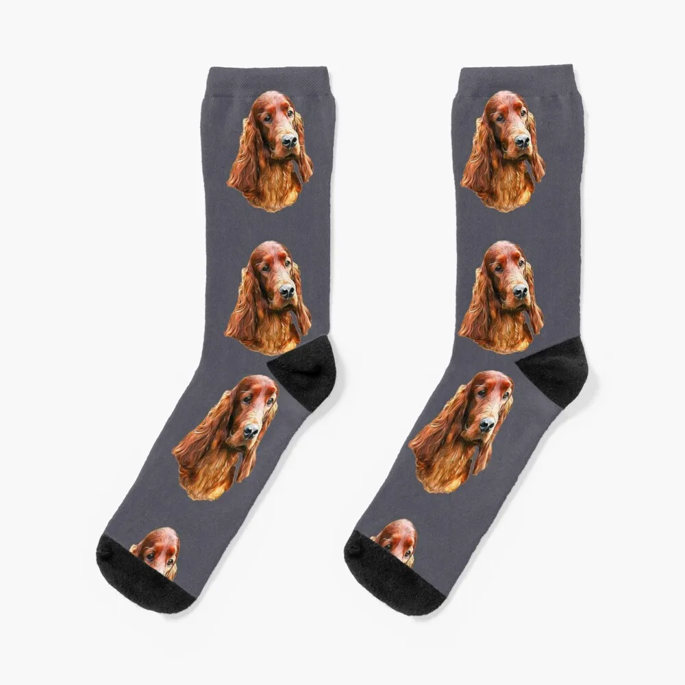 Irish Setter - Glamorous Dog!Socks Anti-Slip Socks Happy Socks Men