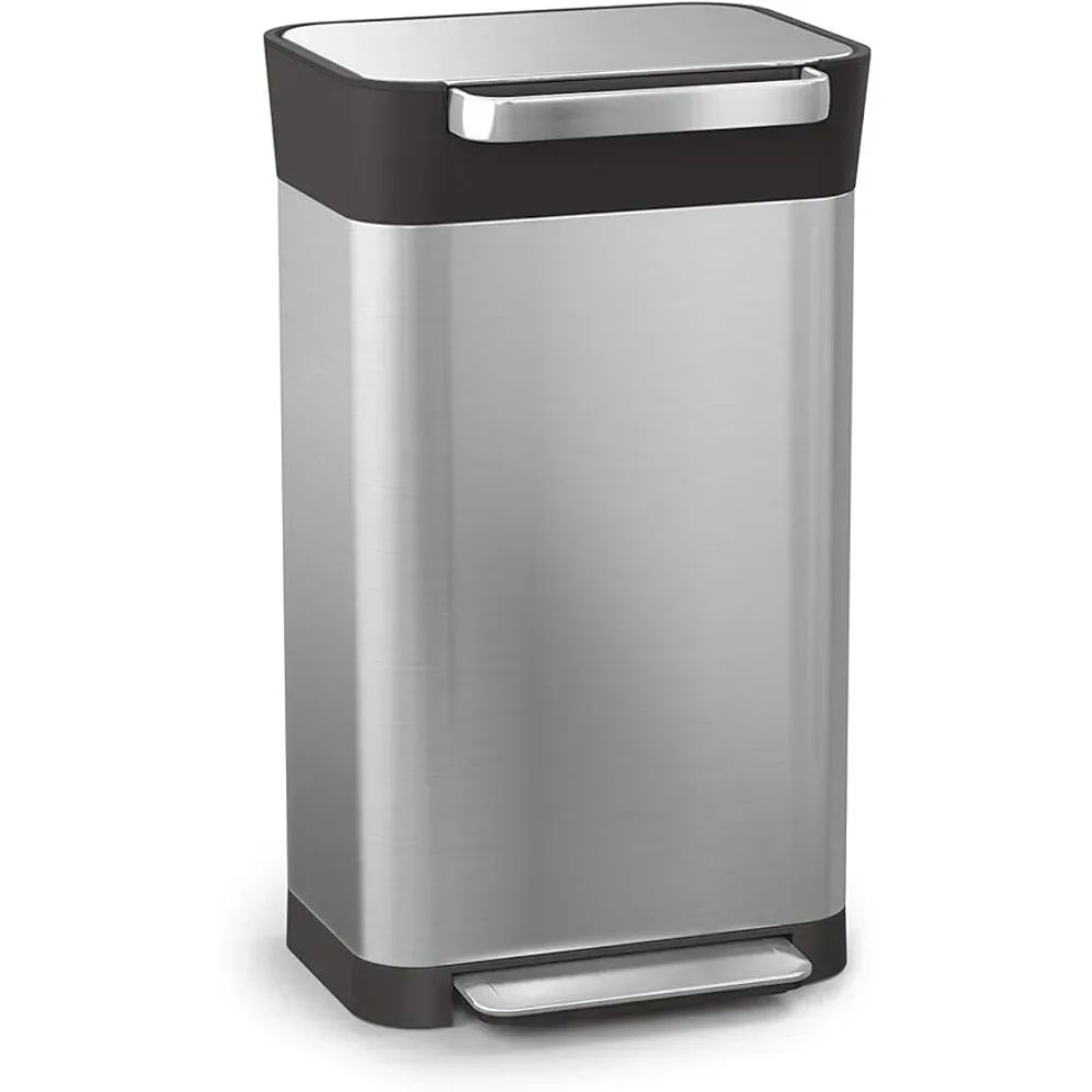 Intelligent Waste Titan Trash Can Compactor with Odor Filter, Holds Up to 90L After Compaction Stainless Steel 30L