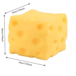 Giant Extra - Large Cheese Squeeze Toy for Stress Relief and Sensory Play (Big cheese)