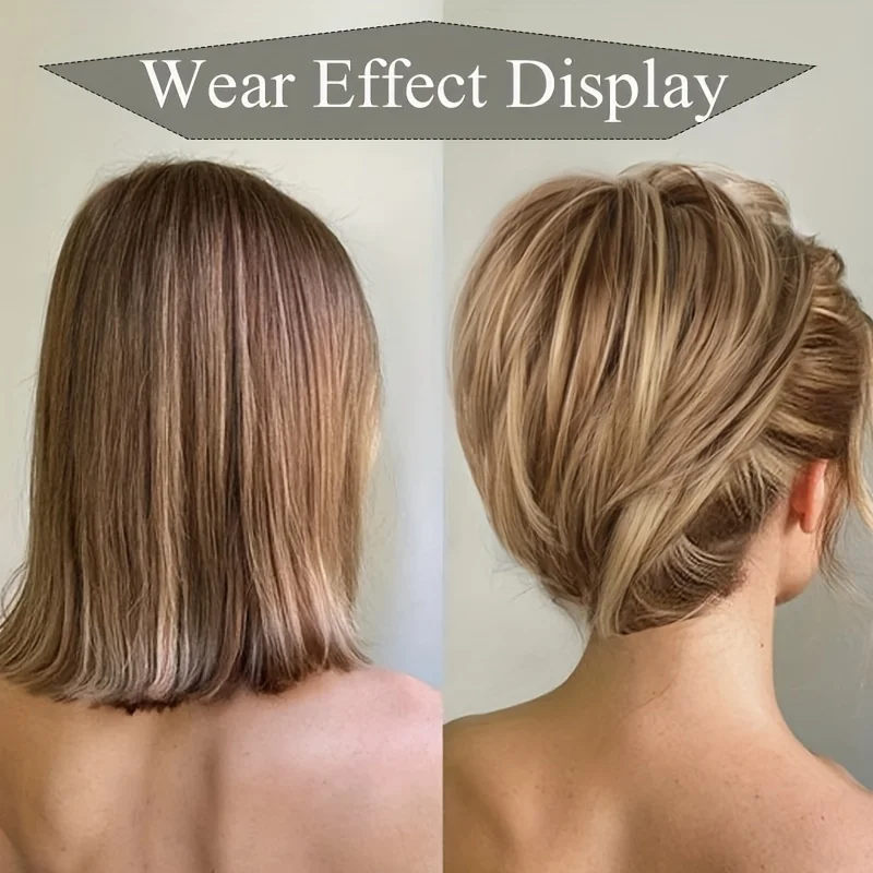 Women's Elegant Claw Messy Bun HairPiece Scrunchies Synthetic Straight Chignon Ponytail Clip-in Hair Extensions