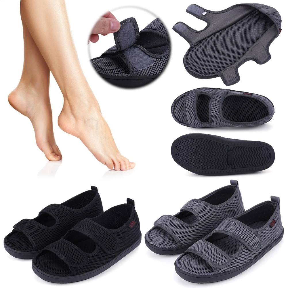 Diabetiker-Sandalen Atmungsaktive Schuhe für Breite und Geschwollene Füße Rutschfeste Weiche Senioren-Sandalen für Ältere mit Schwellungen und Empfindlichen Füßen – Detail 8
