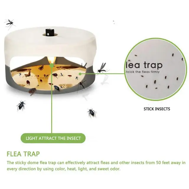 Kártevővezérlés Bolhacsorda Matrica Szagtalan, Nem Mérgező Biztonságos Légy És Bolhacsapdás Izzó Elektromos Lámpa Fogó Otthoni Házba Belsejében - Image 2