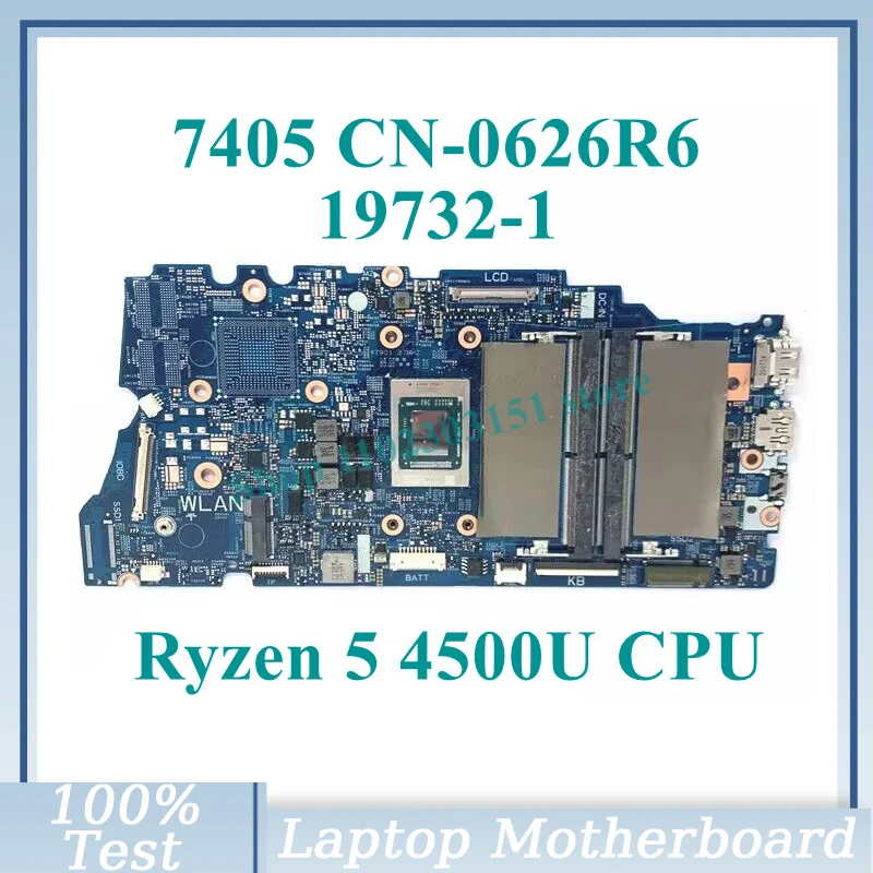 Cn-0626R6 0626 R6 626 R6 Con Scheda Madre Cpu Ryzen 5 4500U 19732-1 Per Scheda Madre Laptop Dell 7405 100% Completamente Testata Funzionante
