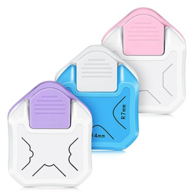 

3Pcs Corner Rounder Paper Punch In 3 Styles 4/7/10Mm 3 In 1 Corner Cutter For Paper Crafts, Card Making