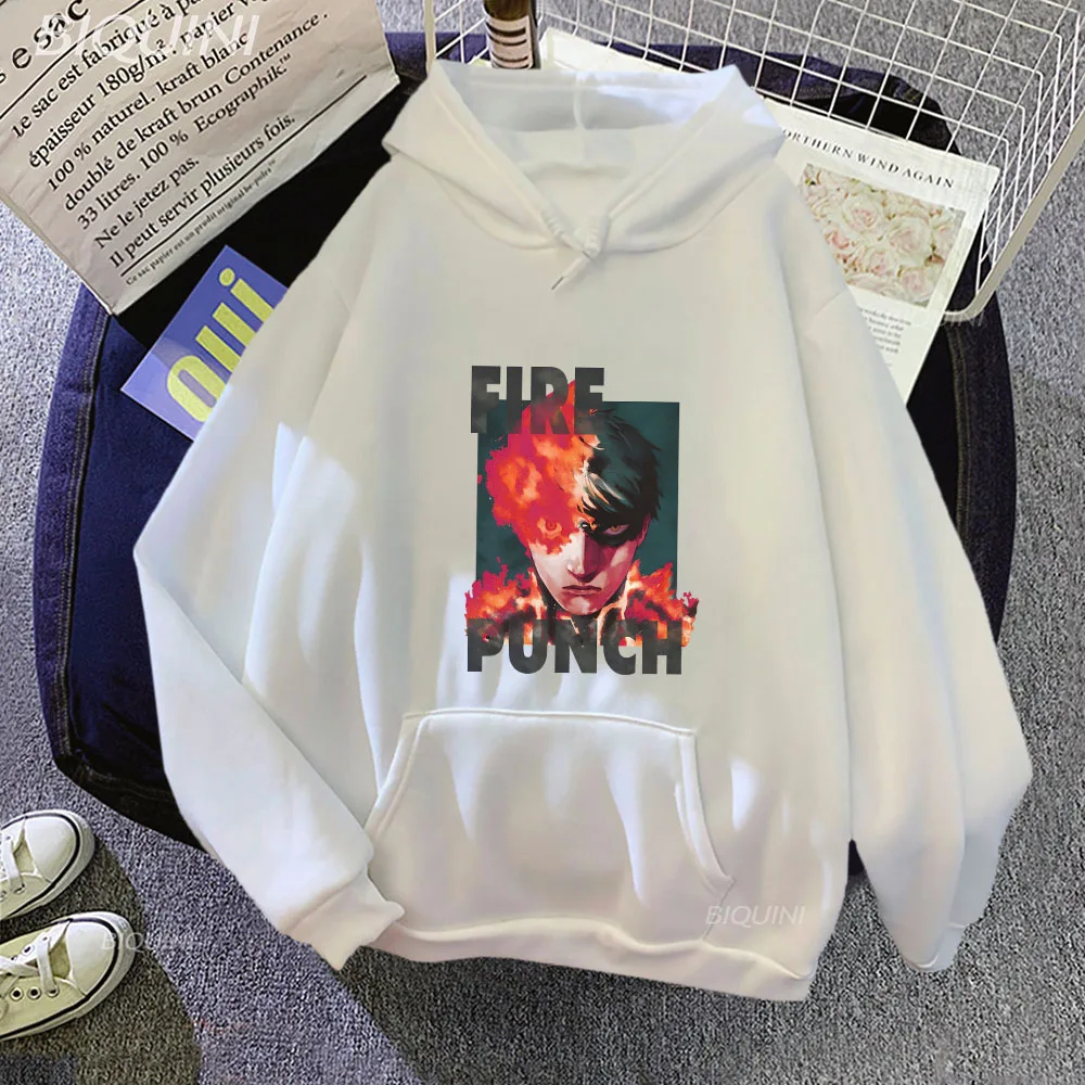 

Fire Punch Hoodie Pullover Tops Women Long Sleeve Streetwear Fleece Casual Man Harajuku Sweatshirts Popular Autumn And Winter