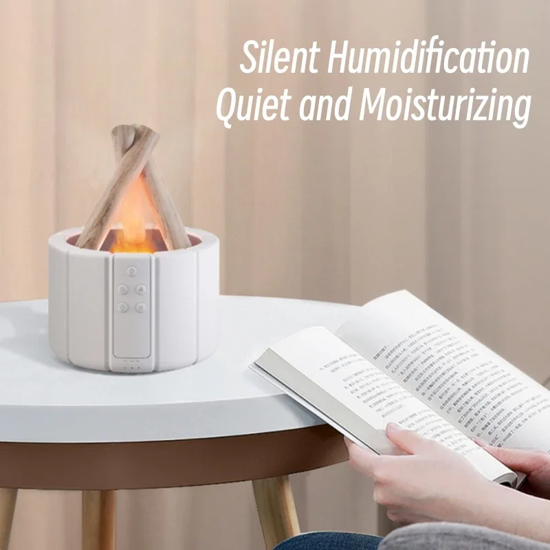 Cute 2024 2024 For Aromatherapy Essential Oil Diffuser Remote Control USB Ultrasonic Air Humidifier with Flame Lamp   Diffusor 6