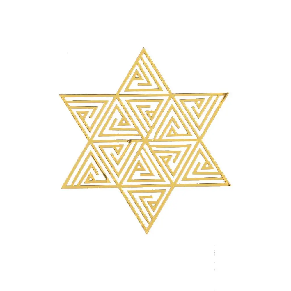 Sacred Geometry Gold Copper Metal Art Sticker for Crafting and Jewelry Making