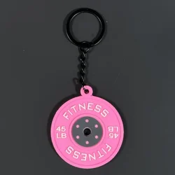 Enhanced Barbell Keychain - Silicone Dumbbell Accessory (Weight piece-B)