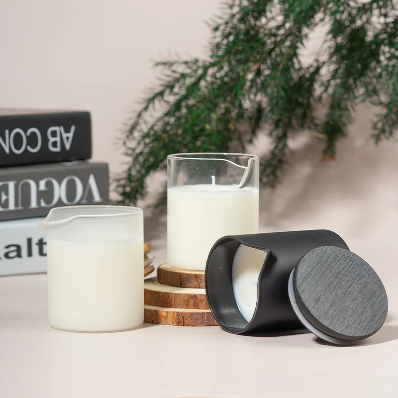 Factory Cross-Border Hot Selling Household High-Grade Candle Low Temperature Soy Wax Glass Aromatherapy Candle Holiday