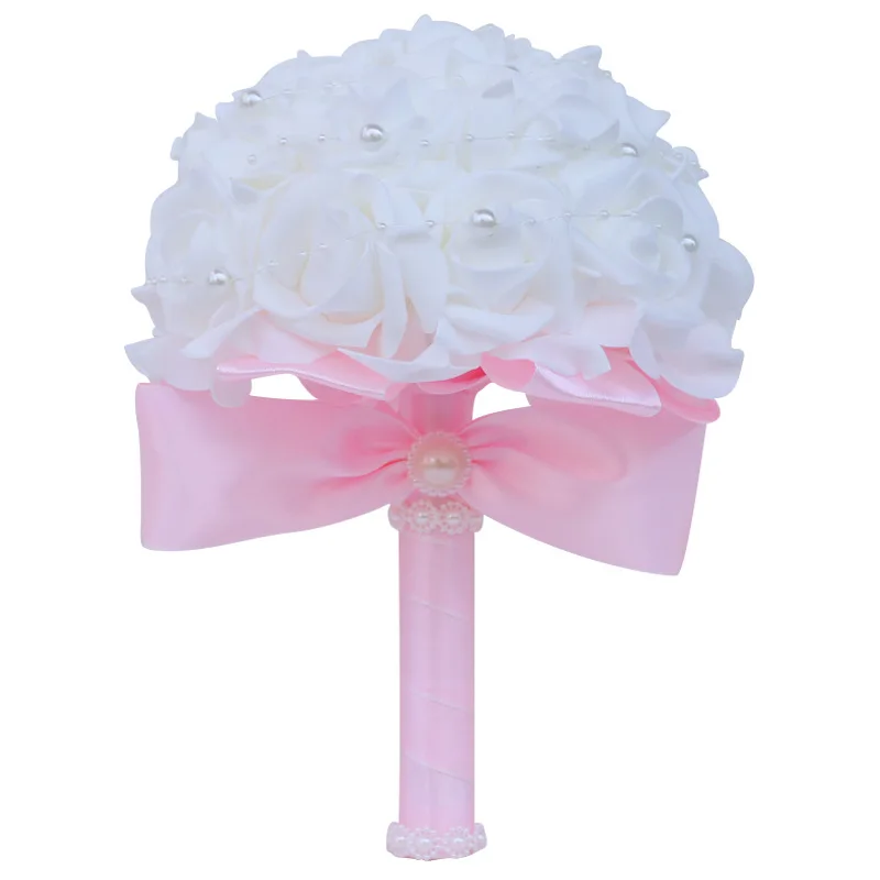 AUEAR Set Corpetto Da Polso E Fiore All'Occhiello Per Damigella E Sposo - Rosa - Accessori Matrimonio E Festa
